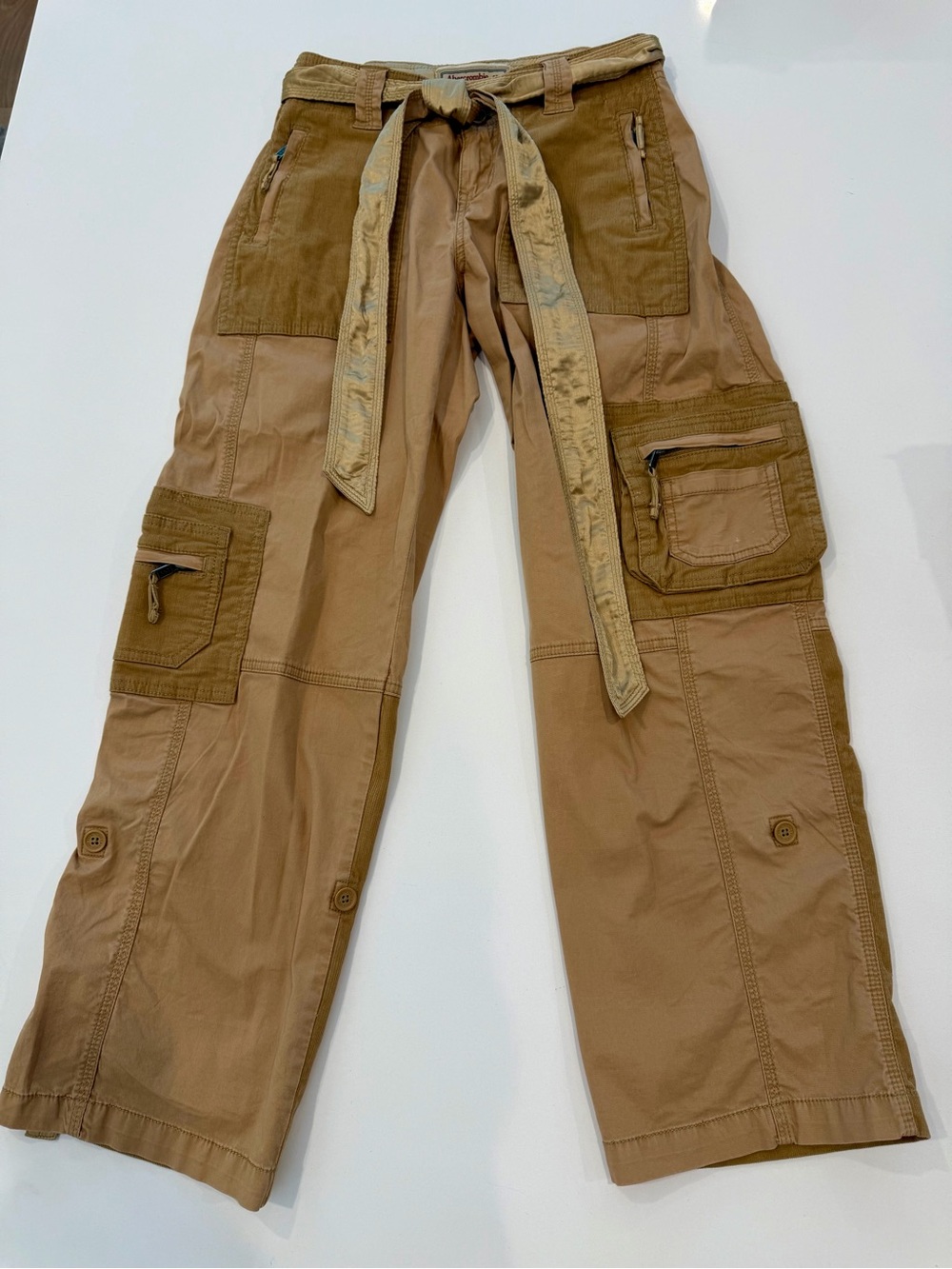 Abercrombie & Fitch Khaki Utility Pants with Belt